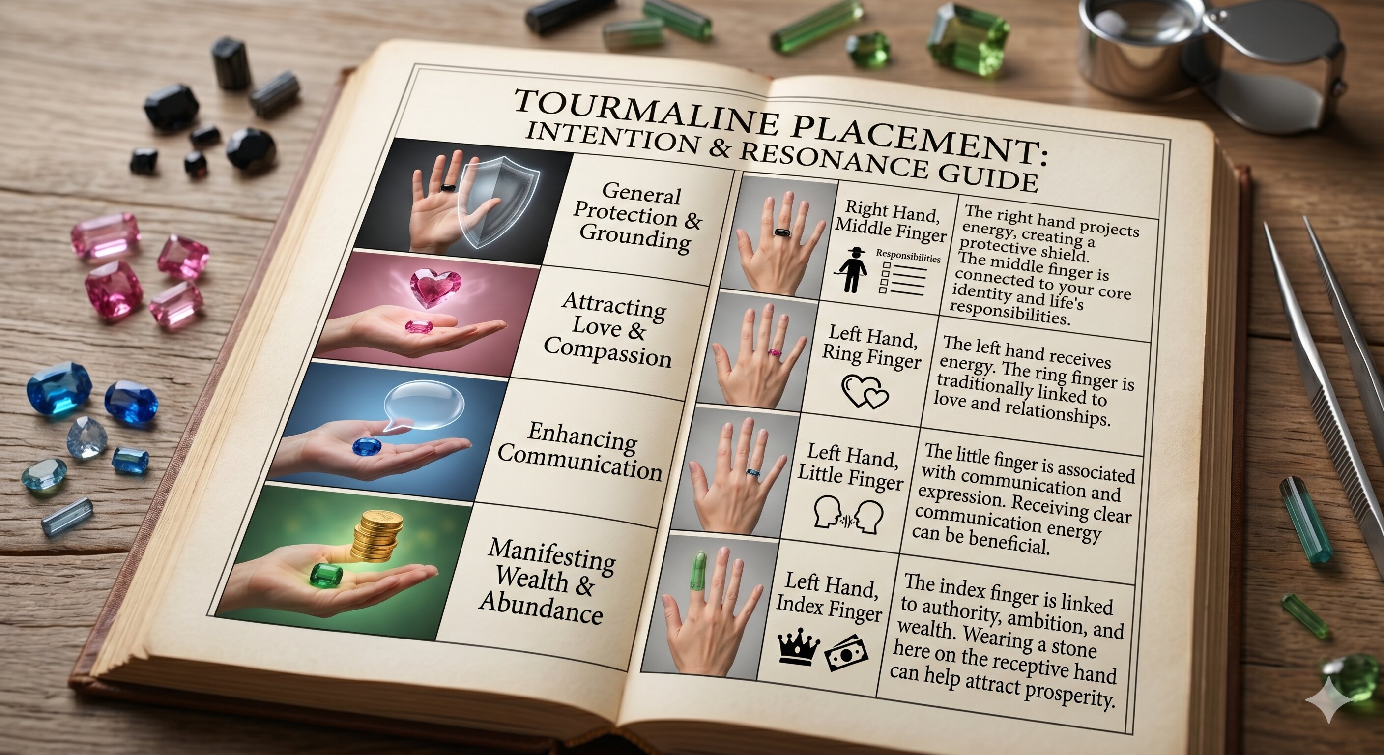 Tourmaline placement intention
